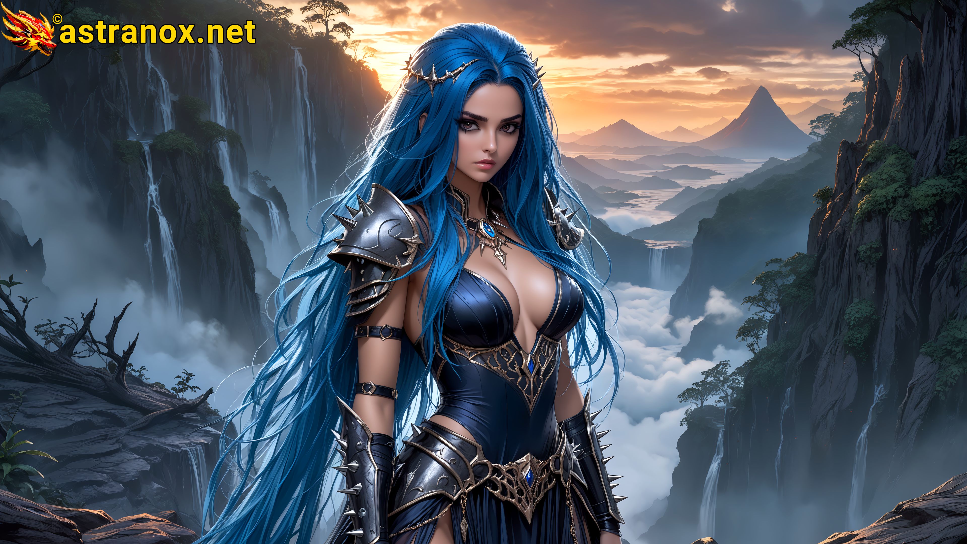 Amazing Young Female  at  - Download Free 4K Wallpaper Fantasy wallpaper with  Eyes and  Hair.