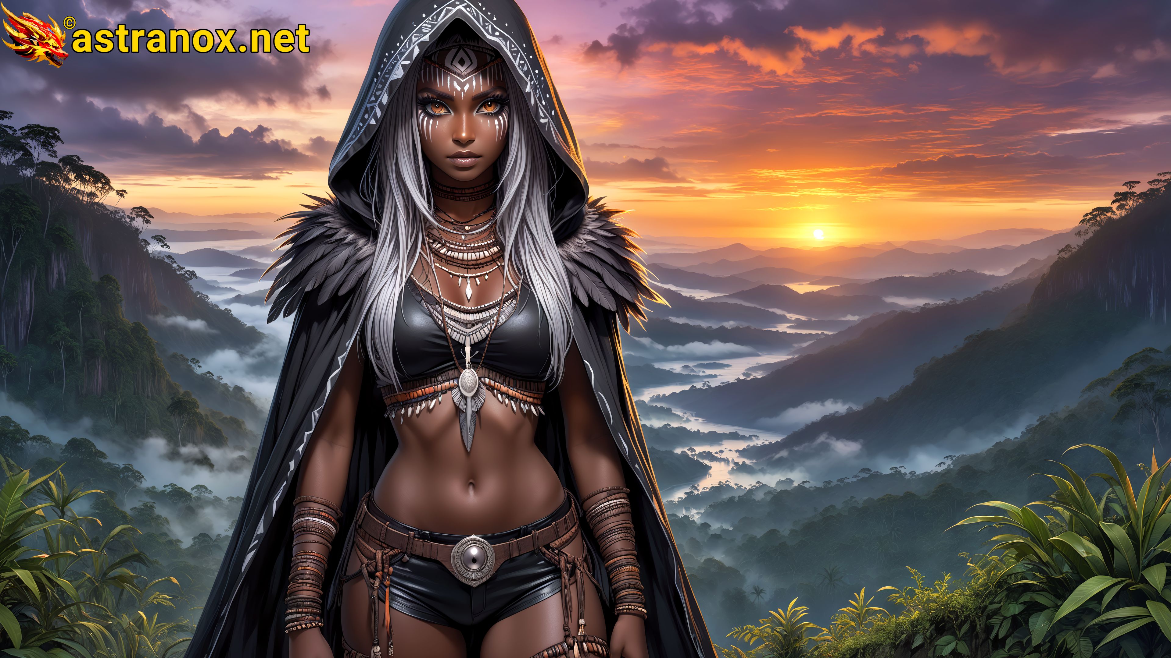 Amazing Young Female  at  - Download Free 4K Wallpaper Fantasy wallpaper with  Eyes and  Hair.