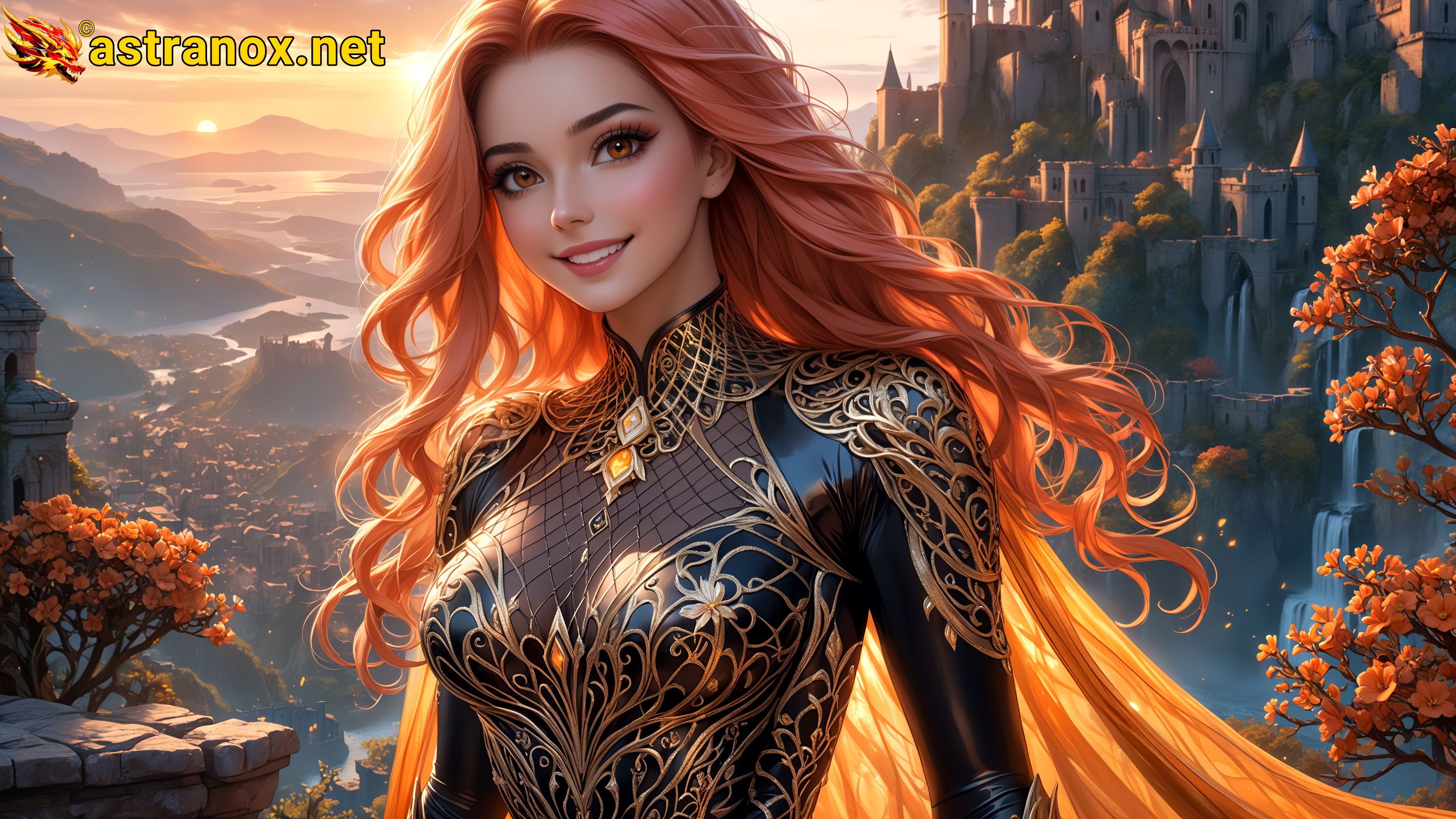 Amazing Young Female  at  - Download Free 4K Wallpaper Fantasy wallpaper with  Eyes and  Hair.