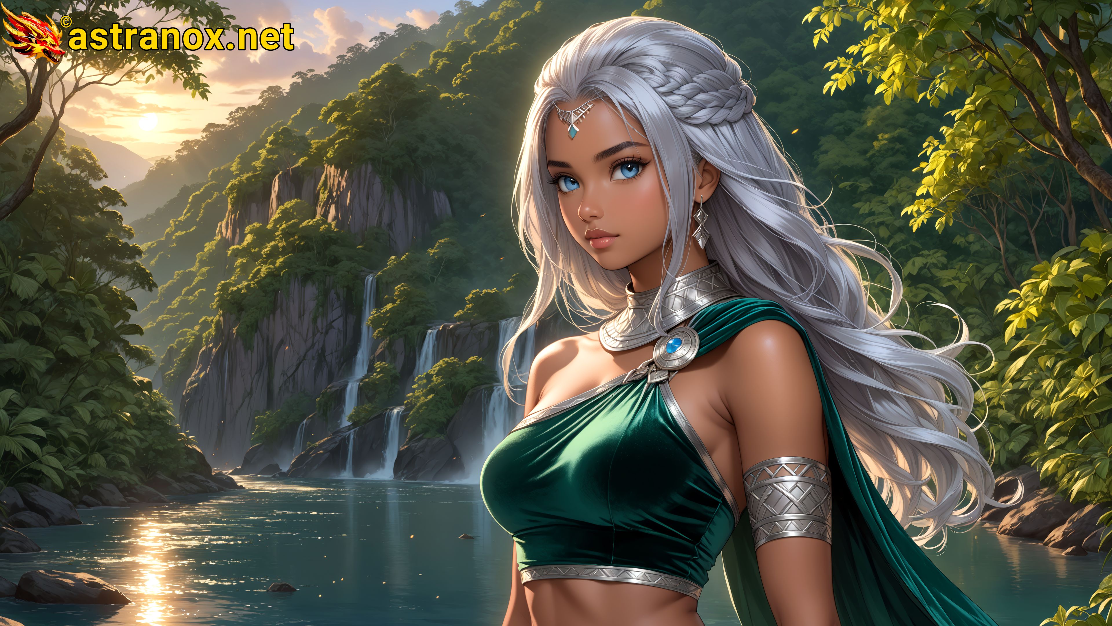 Amazing Young Female  at  - Download Free 4K Wallpaper Fantasy wallpaper with  Eyes and  Hair.