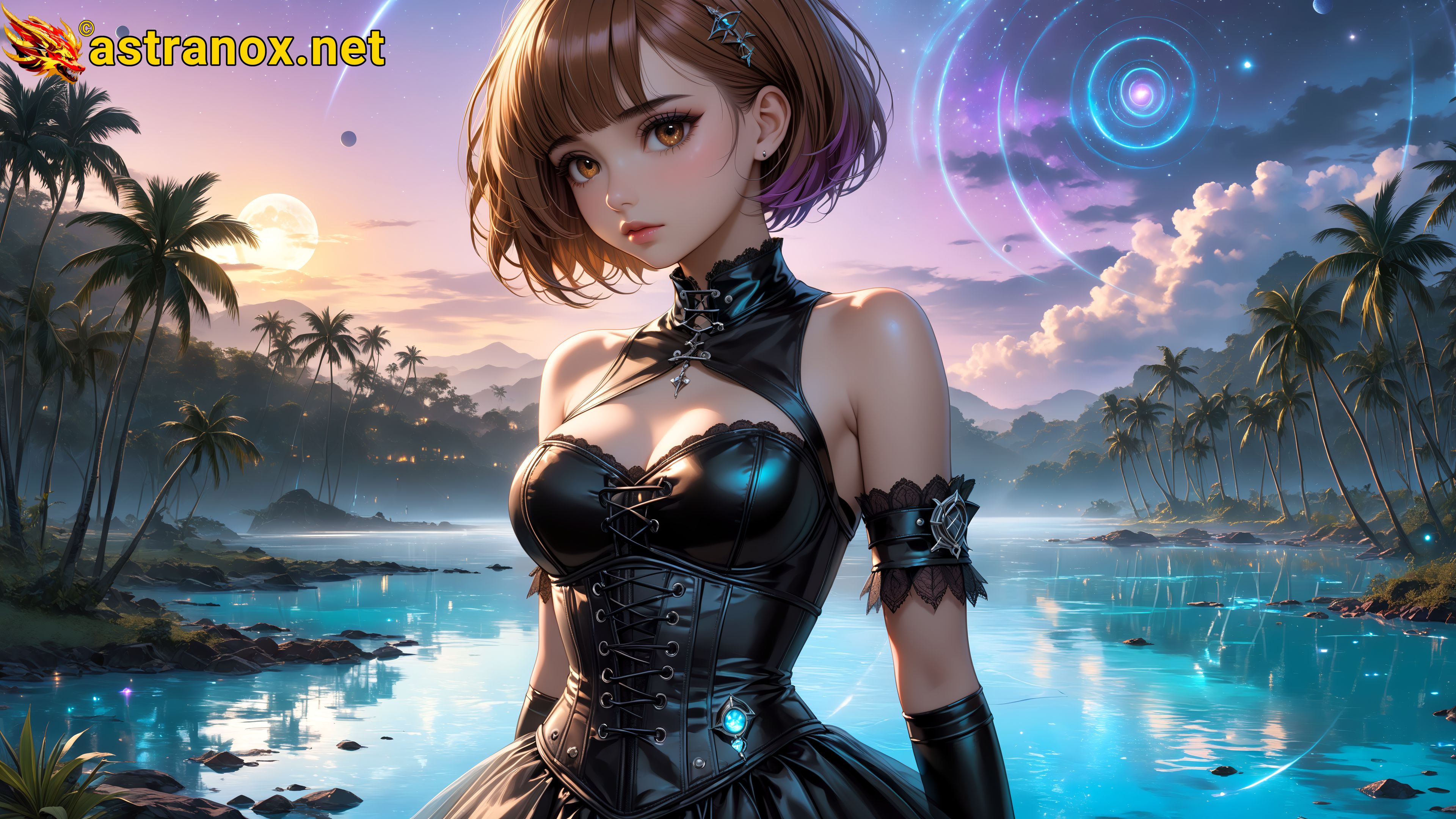 Amazing Young Female  at  - Download Free 4K Wallpaper Fantasy wallpaper with  Eyes and  Hair.