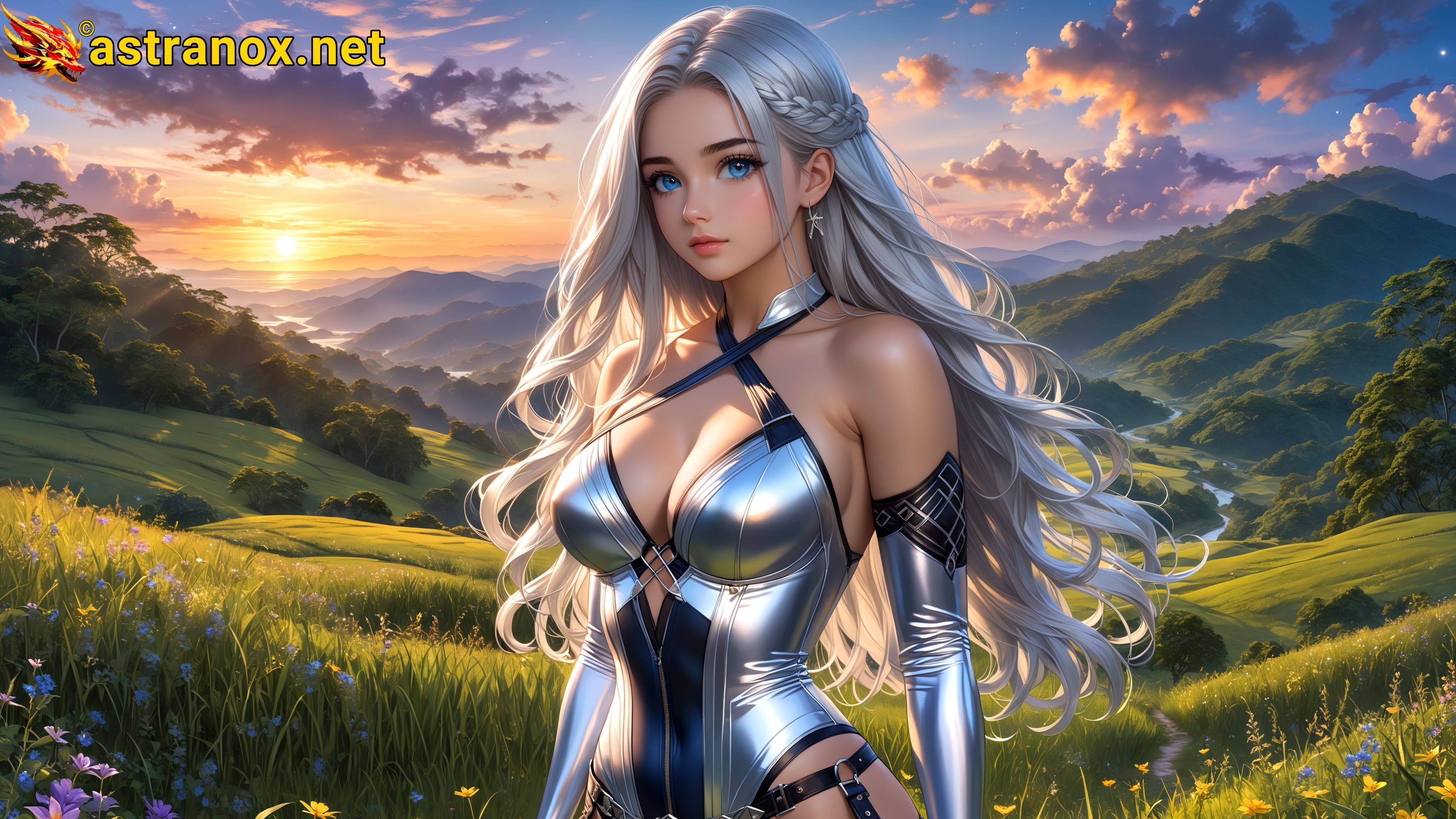 Amazing Young Female  at  - Download Free 4K Wallpaper Fantasy wallpaper with  Eyes and  Hair.