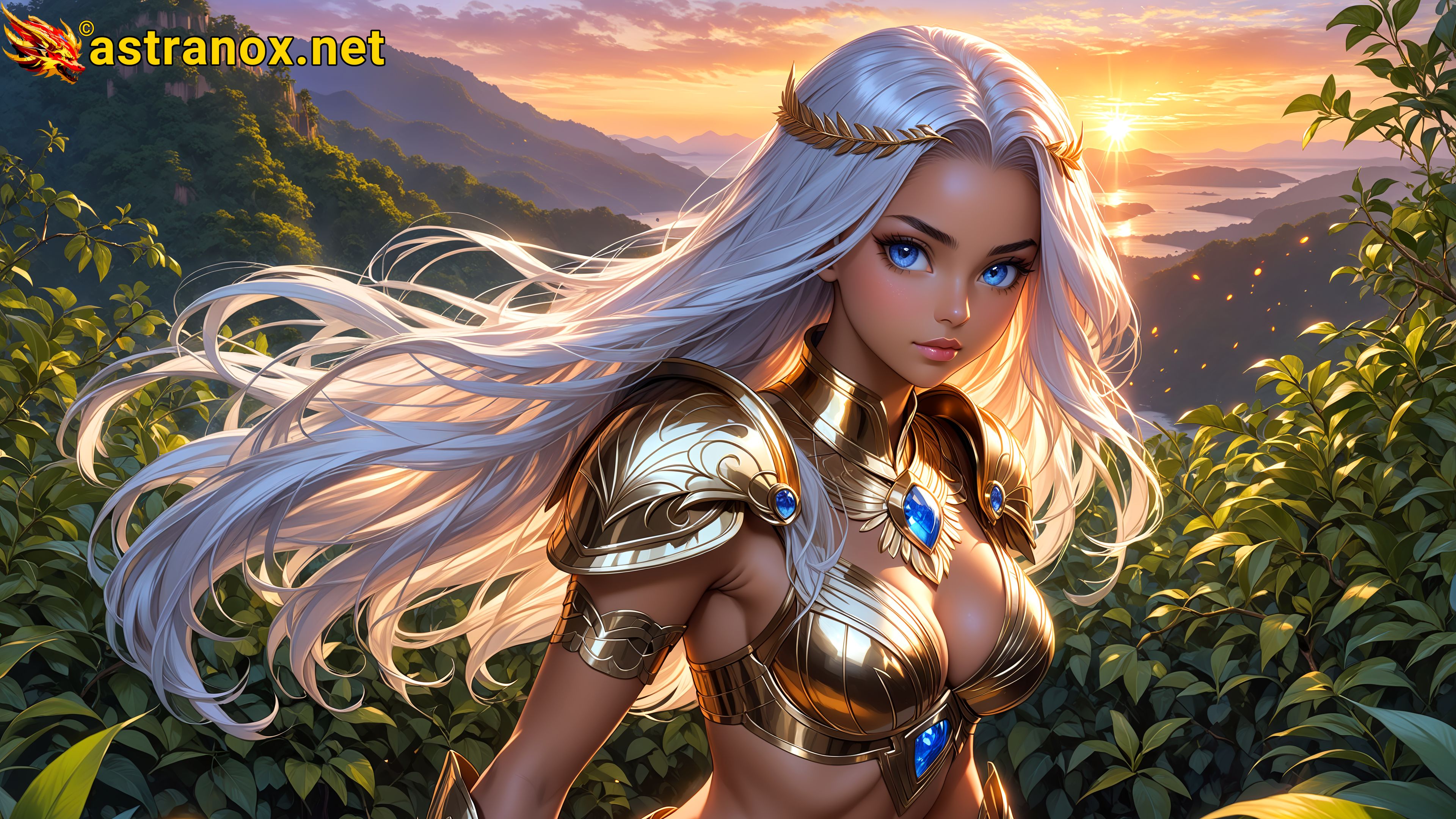 Amazing Young Female  at  - Download Free 4K Wallpaper Fantasy wallpaper with  Eyes and  Hair.