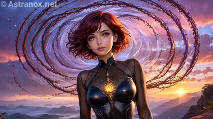 Female unknown wallpaper displays a pleasant view , she has unknown eyes and medium unknown hair - Free Fantasy Wallpaper - Astranox