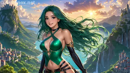 Female unknown wallpaper displays a pleasant view , she has unknown eyes and medium unknown hair - Free Fantasy Wallpaper - Astranox