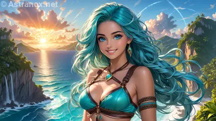 Female unknown wallpaper displays a pleasant view , she has unknown eyes and medium unknown hair - Free Fantasy Wallpaper - Astranox