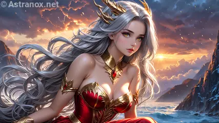 Female unknown wallpaper displays a pleasant view , she has unknown eyes and medium unknown hair - Free Fantasy Wallpaper - Astranox