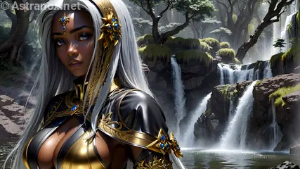 Mysterious sorcerer by a tranquil pond at dawn, radiating enchantment and magic - Fantasy HD 2K 4K wallpaper