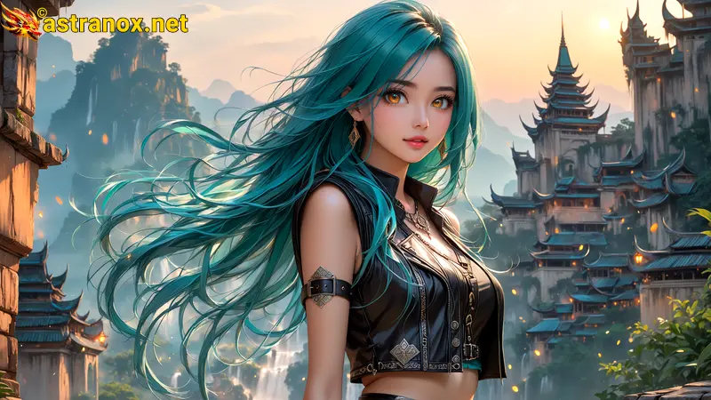 Amazing Young Female  at  - Download Free 4K Wallpaper Fantasy wallpaper with  Eyes and  Hair.