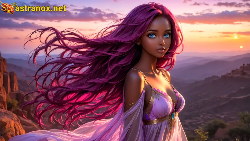 Amazing Young Female  at  - Download Free 4K Wallpaper Fantasy wallpaper with  Eyes and  Hair.