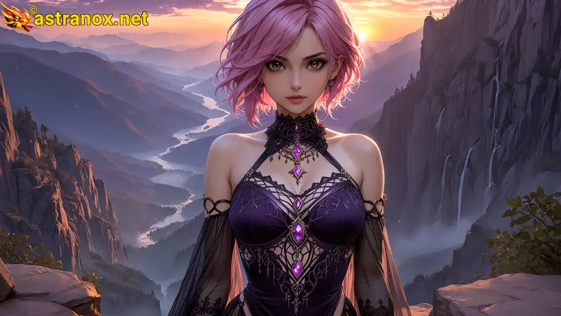 Amazing Young Female  at  - Download Free 4K Wallpaper Fantasy wallpaper with  Eyes and  Hair.