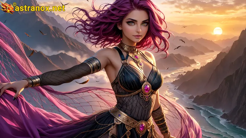 Amazing Young Female  at  - Download Free 4K Wallpaper Fantasy wallpaper with  Eyes and  Hair.