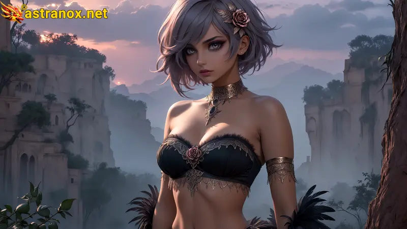 Amazing Young Female  at  - Download Free 4K Wallpaper Fantasy wallpaper with  Eyes and  Hair.