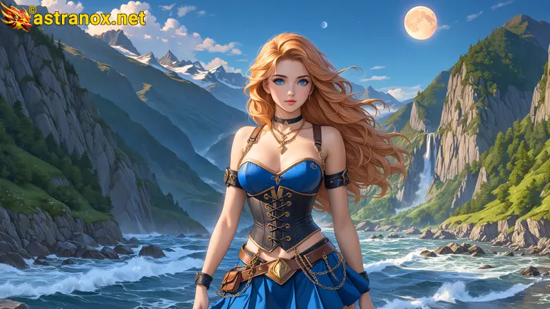 Amazing Young Female  at  - Download Free 4K Wallpaper Fantasy wallpaper with  Eyes and  Hair.