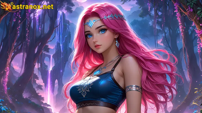 Amazing Young Female  at  - Download Free 4K Wallpaper Fantasy wallpaper with  Eyes and  Hair.