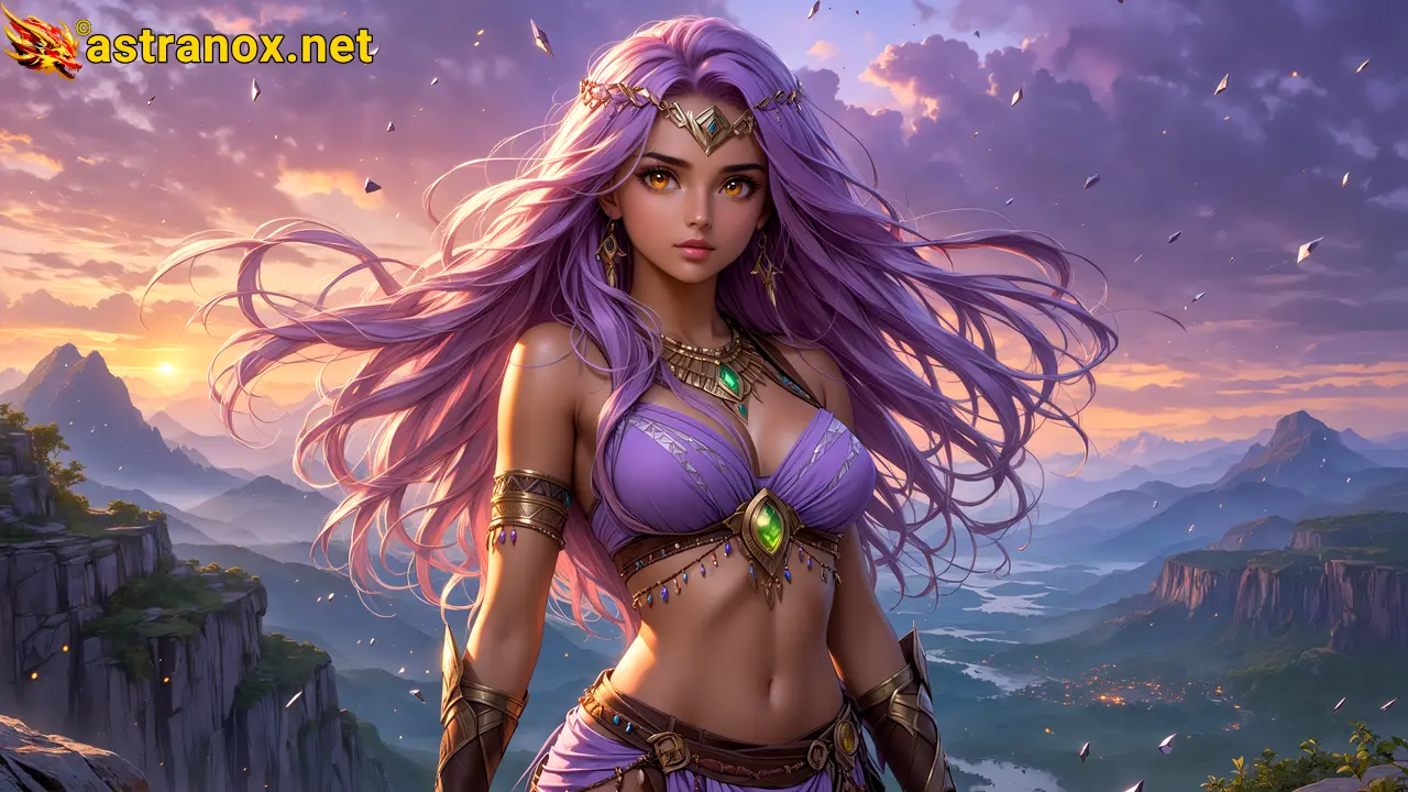 Amazing Young Female  at  - Download Free 4K Wallpaper Fantasy wallpaper with  Eyes and  Hair.