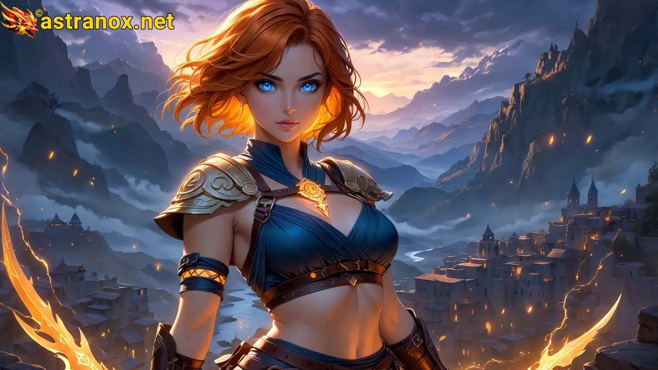 Amazing Young Female  at  - Download Free 4K Wallpaper Fantasy wallpaper with  Eyes and  Hair.