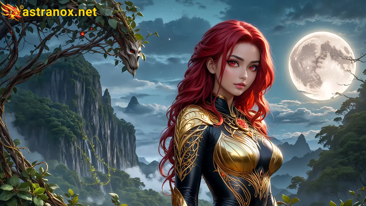 Amazing Young Female  at  - Download Free 4K Wallpaper Fantasy wallpaper with  Eyes and  Hair.