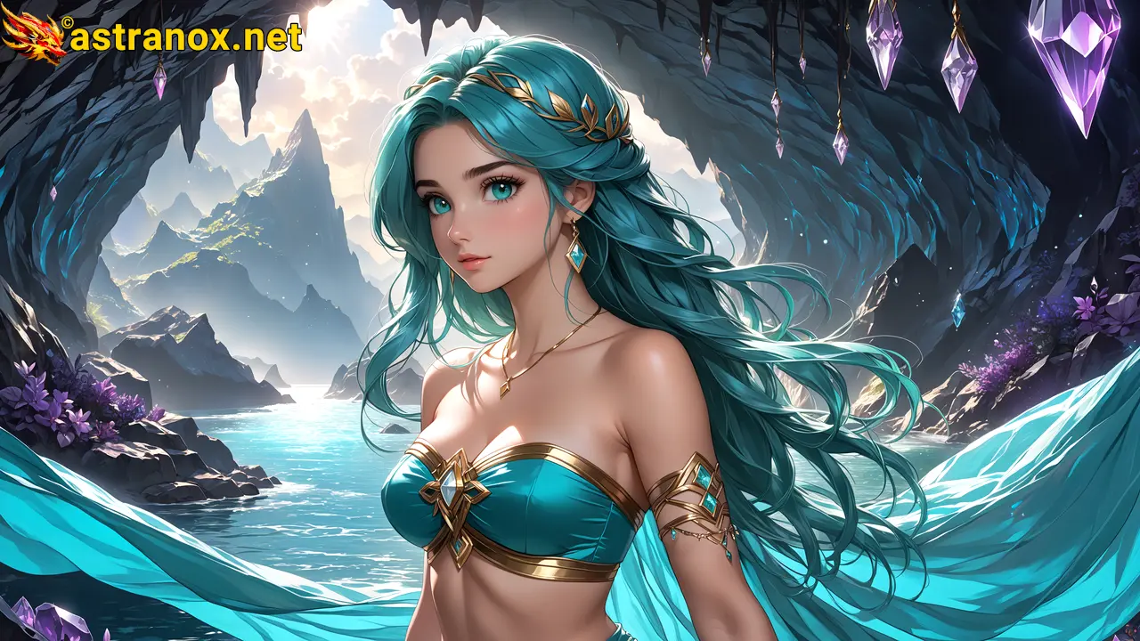 Amazing Young Female  at  - Download Free 4K Wallpaper Fantasy wallpaper with  Eyes and  Hair.