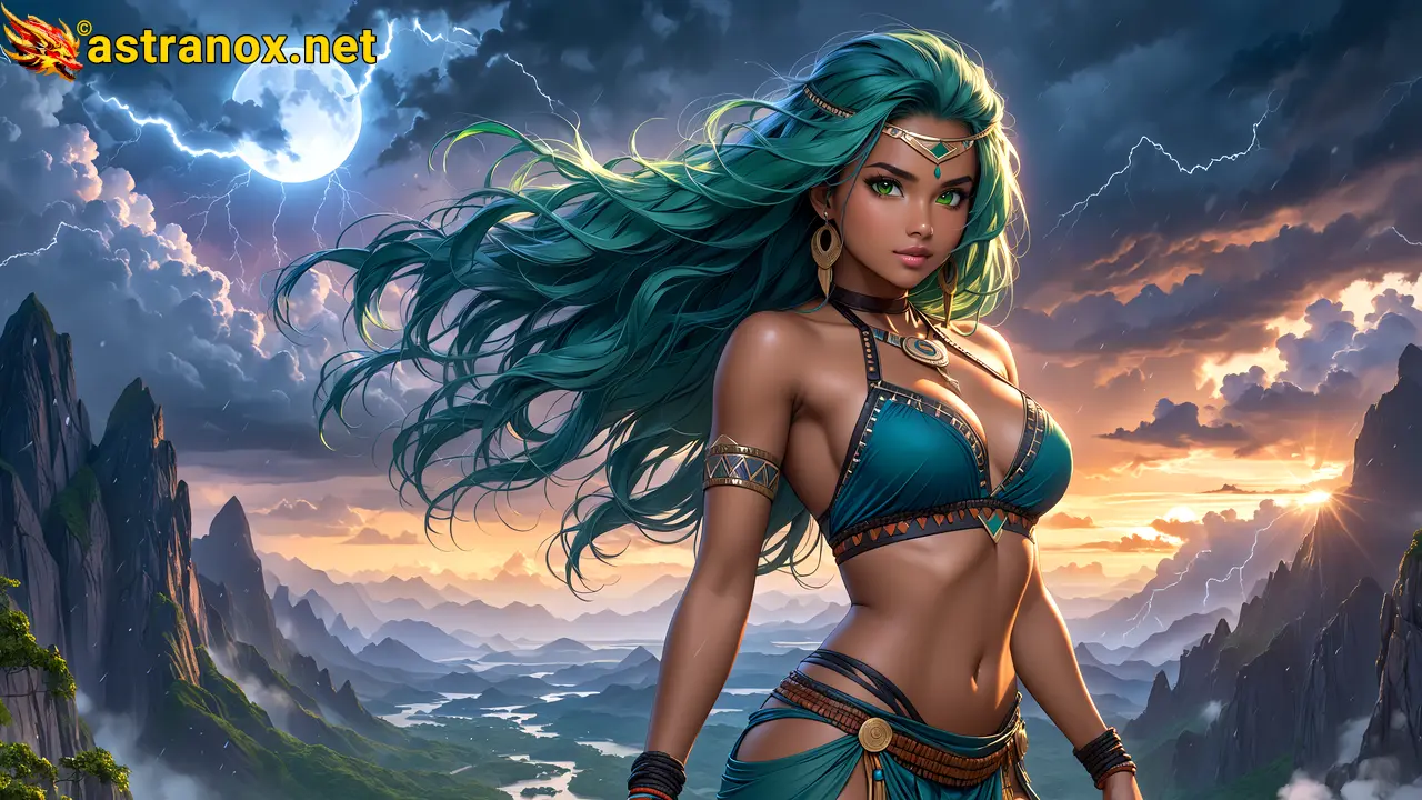 Amazing Young Female  at  - Download Free 4K Wallpaper Fantasy wallpaper with  Eyes and  Hair.